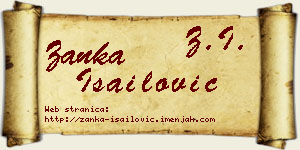 Žanka Isailović vizit kartica